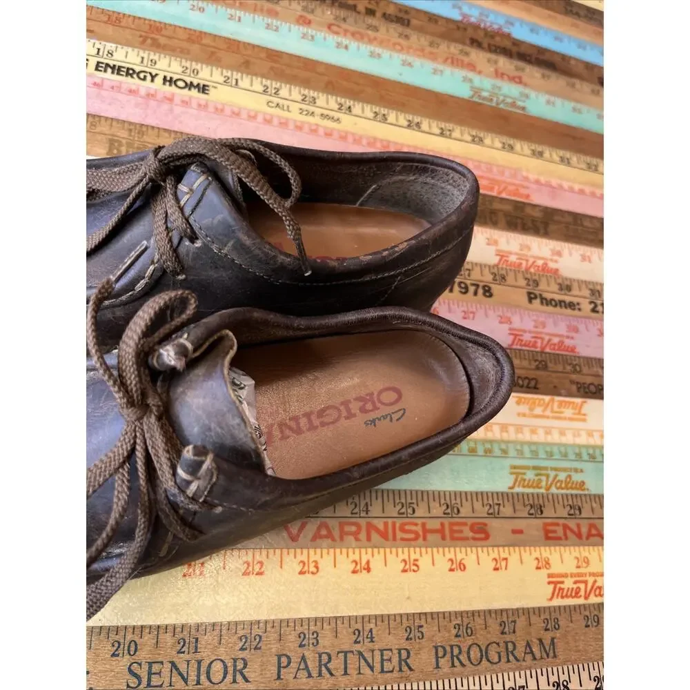 Clarks Originals Wallabee Shoes Brown Leather Women US 6 EU 36 Classic